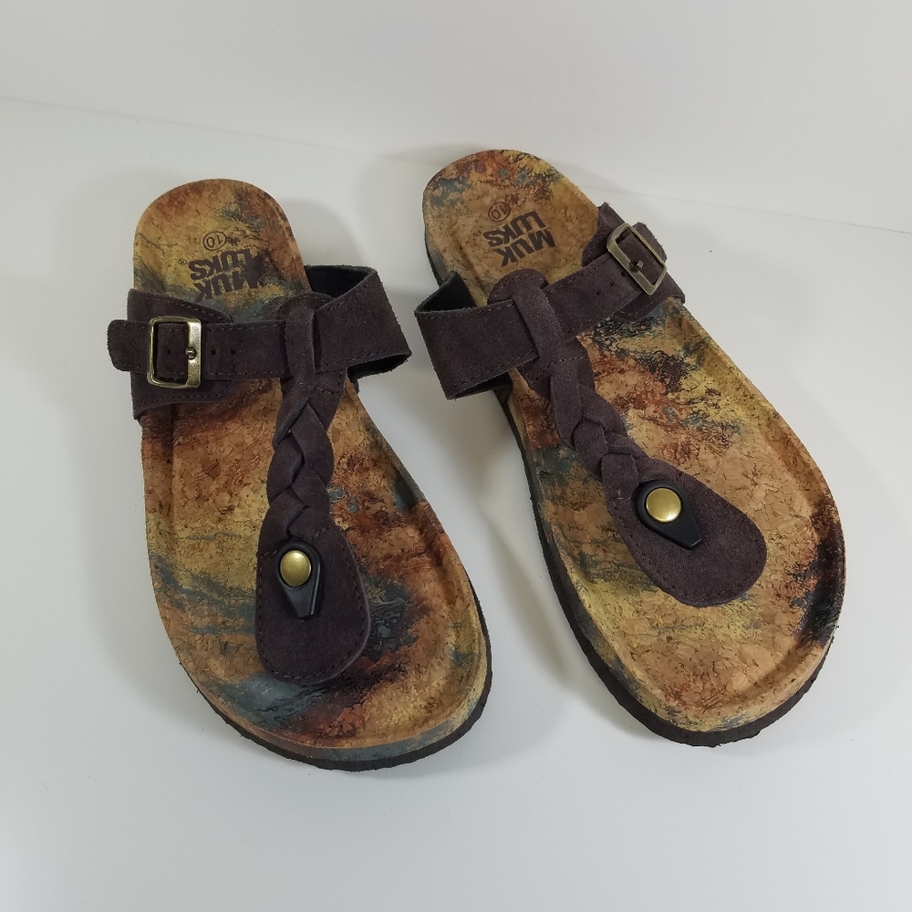 MUK LUKS Braided Sandal Size 10